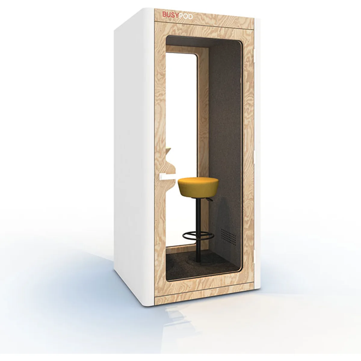Busypod Phone Booth — White / Pine